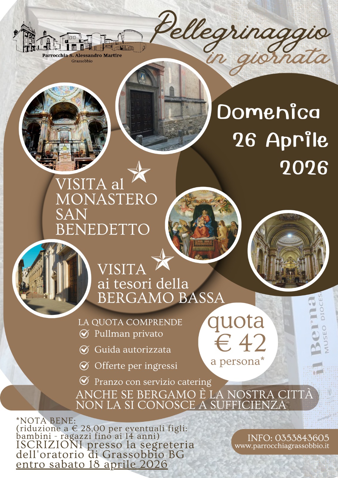 Pellegrinaggio a Bergamo (26 Aprile 2026)